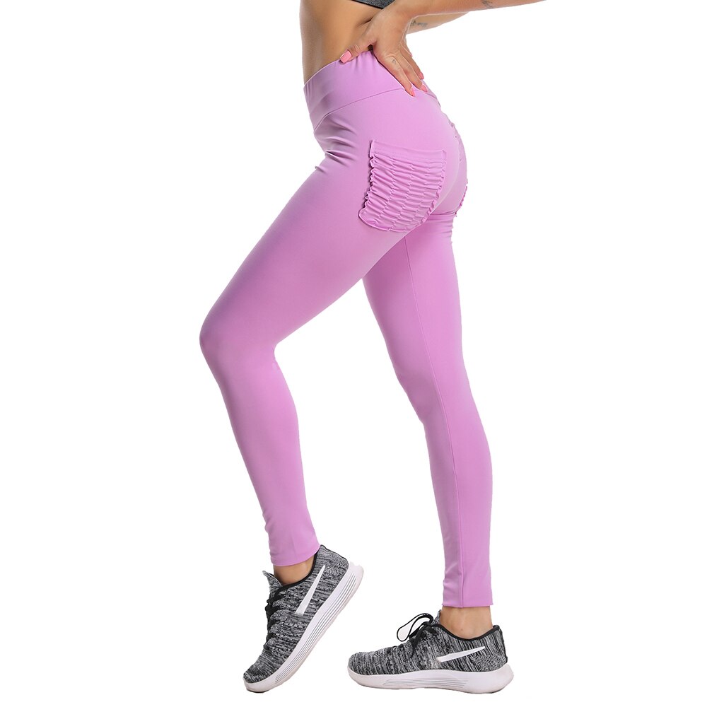 Pocket Leggings Women High Waist Sexy Push Up Butt Yoga Pants Gym