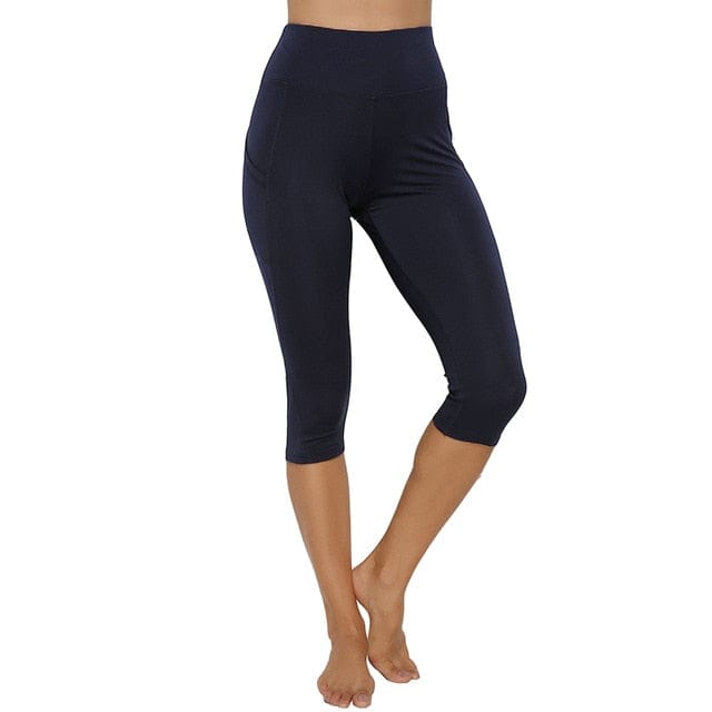 Maxbell Women Printed Capri Legging 3/4 Length Skinny Yoga Pants L