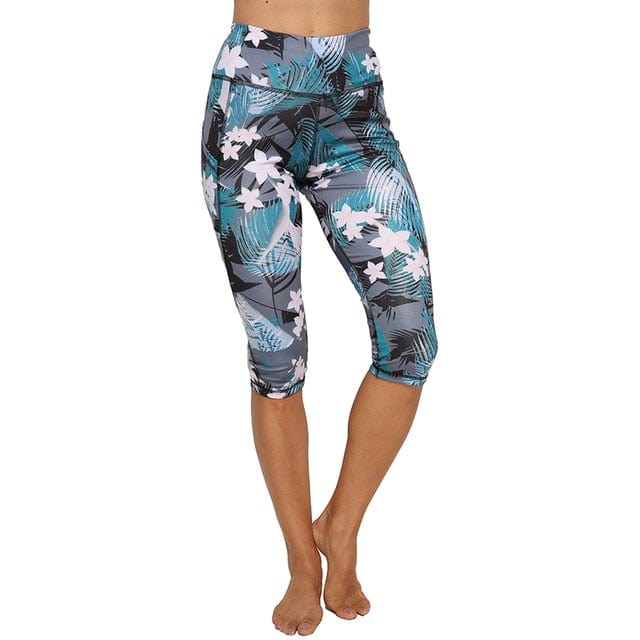 Buy DIAZ Women's 3/4 Length Leggings I 3/4 Yoga Pants for WomenHigh Waist  Gym, Running, Yogawear, Stretchable Capri for Women with Two Side Pockets Size  L Colour Navy Online at Best Prices